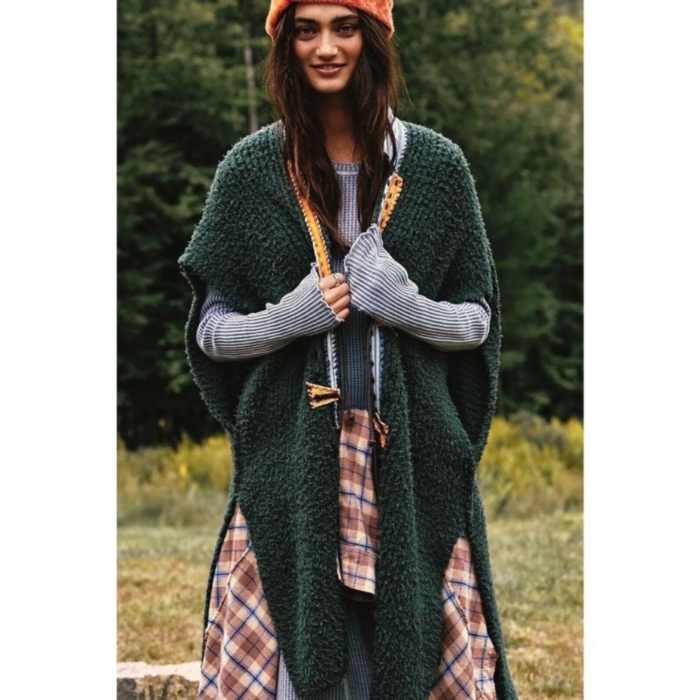 Rare New Free People Lonestar Poncho Size M
